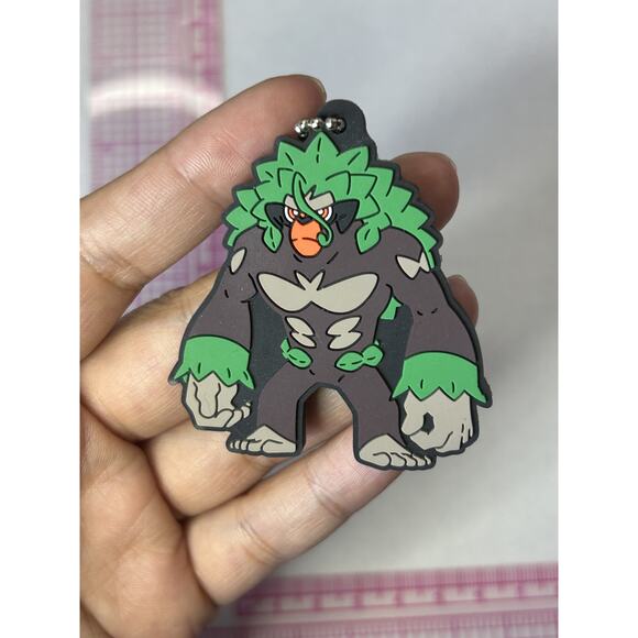 Rillaboom Pokemon Figure Rubber Keychain Charm Banpresto - Picture 2 of 4